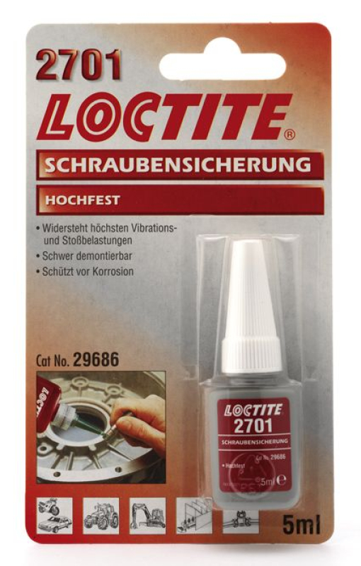 LOCTITE THREADLOCKER 2701 HEAVY DUTY STRENGHTS - 5ML 690045
