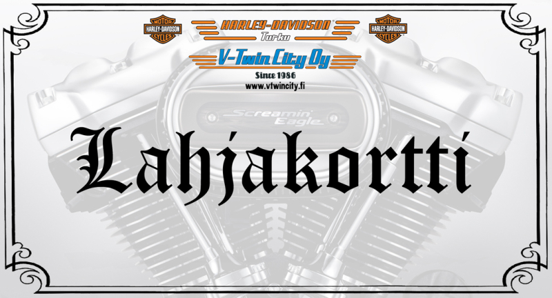 V-TWIN CITY:n LAHJAKORTTI LAHJAKORTTI