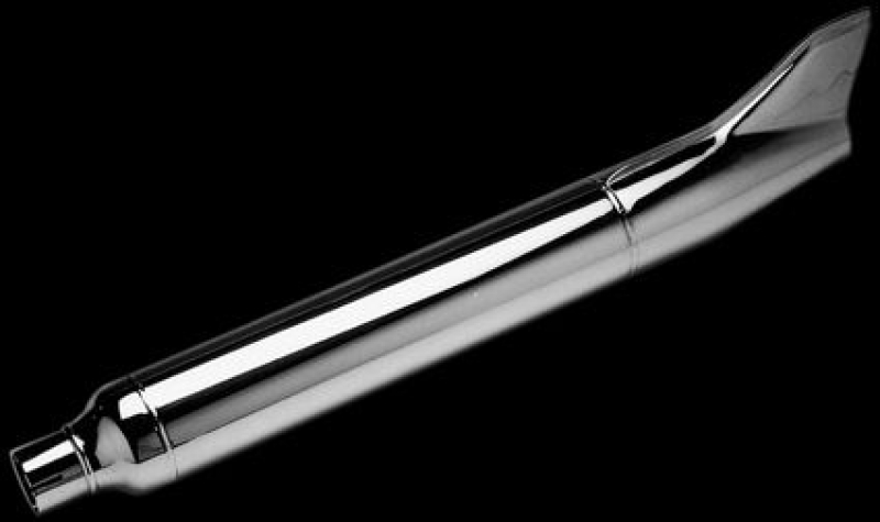 FL STYLE FISHTAIL MUFFLER, 28&quot; LONG, CHROME 11420