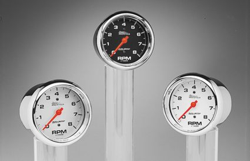 CHR.A/METER 8K TACH 3.75&quot; BLK. 45065