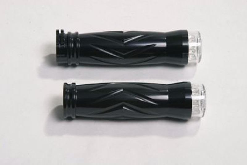 RBS BLK. V-STYLE GRIPS W/LED TURN SIGN. BLACK !!! E- APR. 687588