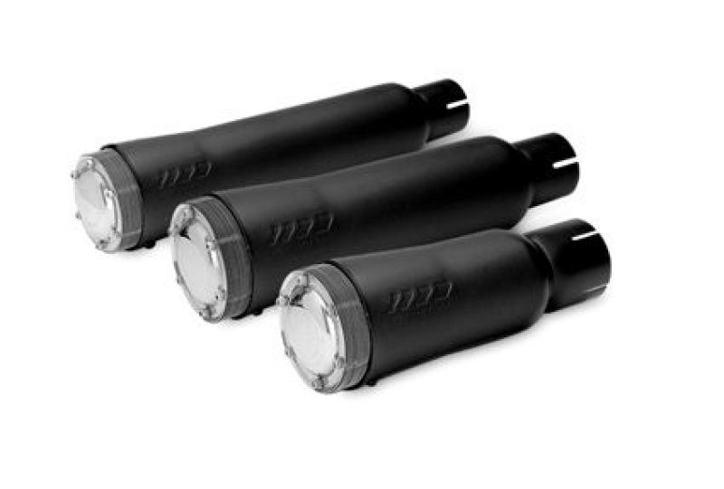 4&quot; UNIVERSAL MUFFLER BLACK 1.75&quot; INLET 664040