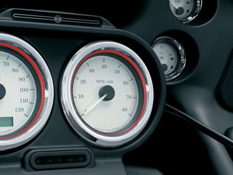 LARGE DELUXE GAUGE BEZELS WITH COLORED ACCENTS 629663