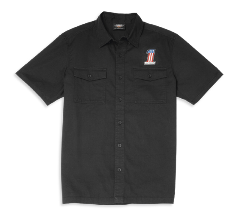 MIESTEN H-D KAULUSPAITA, BLACK #1 96073-22VM