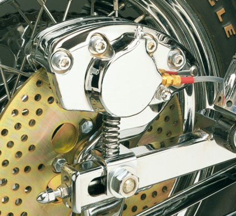 REAR BRAKE CALIPER, OEM STYLE, CHROME 13012