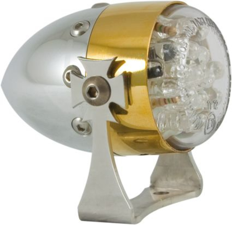 RETRO-TAILLIGHT ALU/BRASS POL,E-MARK 685646