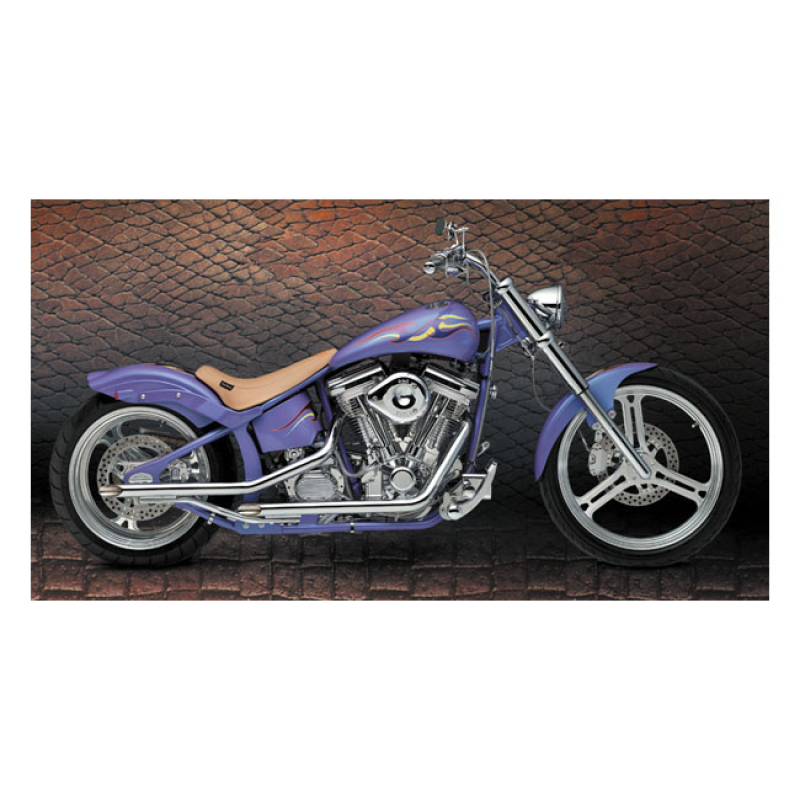 PAUGHCO, DRAG PIPES (40&quot;). CHROME STANDARD 1 3/4&quot; DIAMETER, SLASH CUT 500050