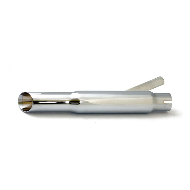 SHORTY SLASH CUT UNIVERSAL MUFFLER16&quot; LONG CHROME UNIVERSAL MUFFLER, 1 500524