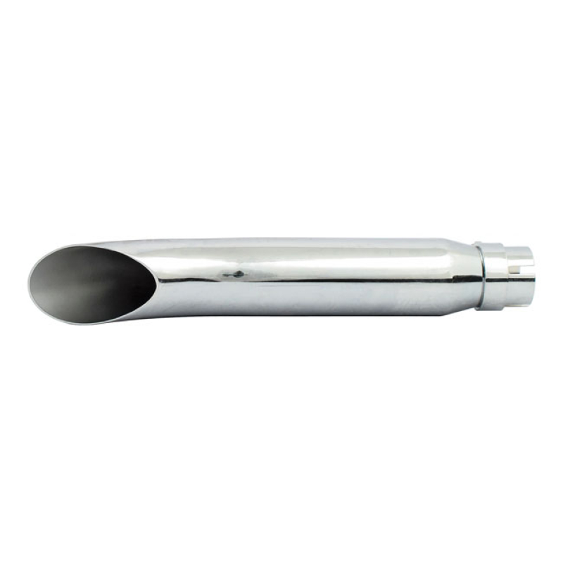 TURN OUT UNIVERSAL MUFFLER 16&quot; LONG CHROME UNIVERSAL MUFFLER, 16&quot; (40. 500586