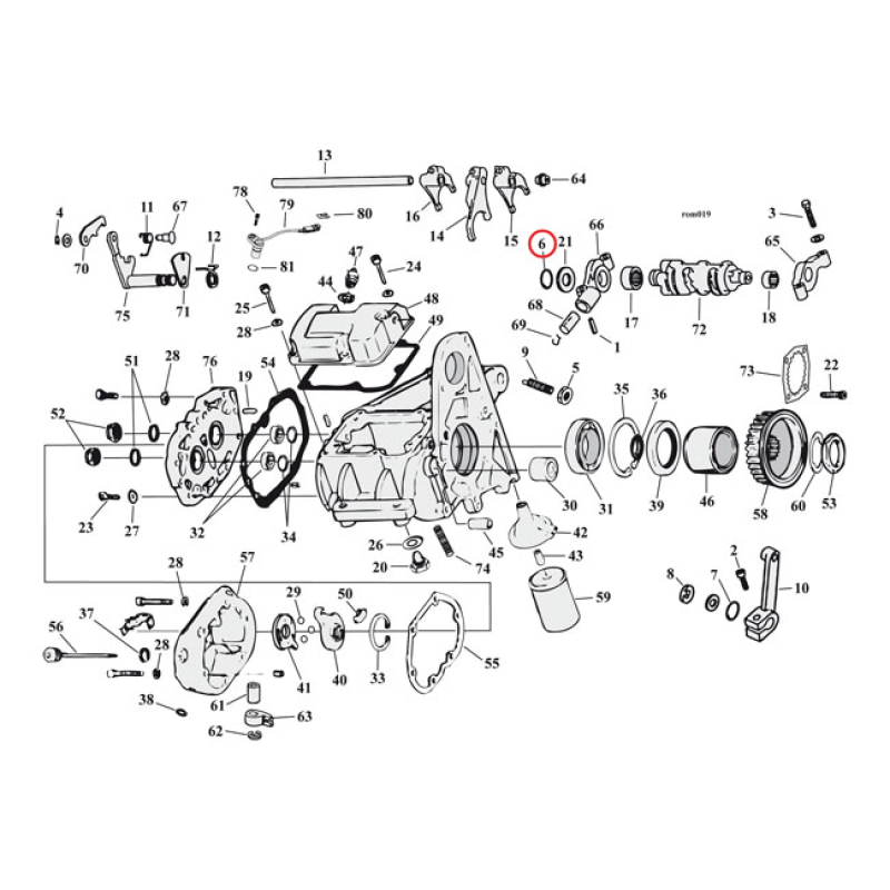 RETAINING RING, SHIFTER CAM SUPPORT OEM REPLACEMENT REFERENCE 11083. 500980