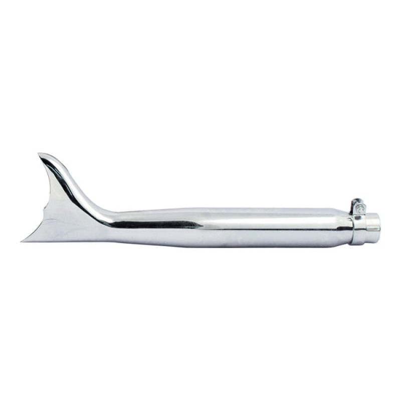 BATWING FISHTAIL UNIVERSAL MUFFLER 22&quot; LONG CHROME UNIVERSAL MUFFLER, 500983