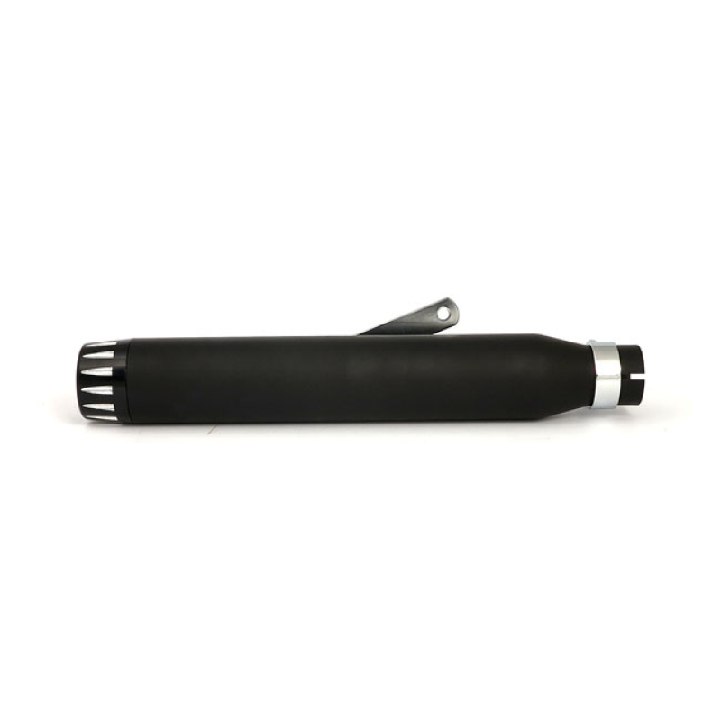 RAGE UNIVERSAL MUFFLER 17&quot; LONG BLACK WITH BLACK END CAP UNIVERSAL MUF 501103