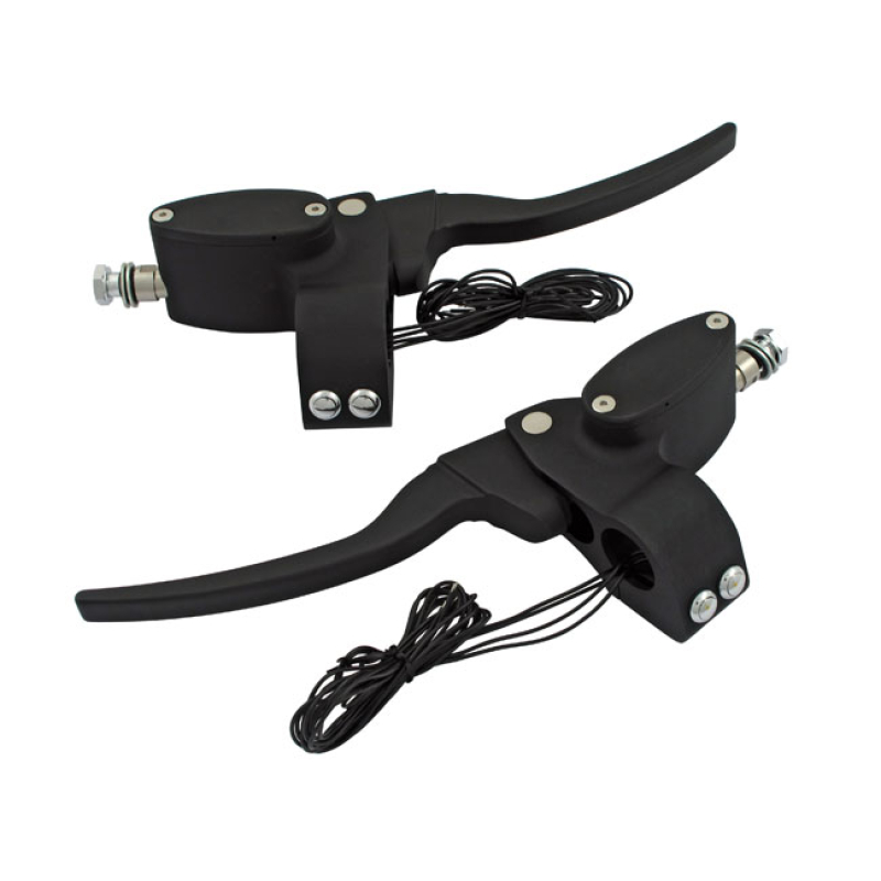 CUSTOM HANDLEBAR CONTROL KIT HYDR. CLUTCH. MATTE BLACK ALUMINUM HANDLE 502042