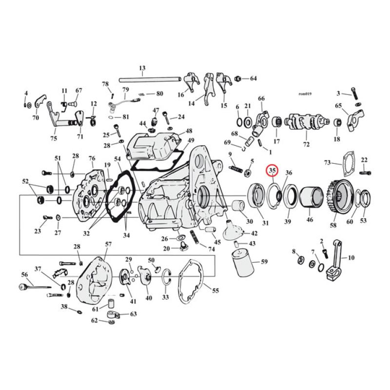 RETAINING RING, MAINSHAFT BEARING (LEFT) OEM REPLACEMENT REFERENCE 110 502221