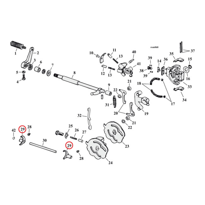 SHIFTER FORK. +.020&quot; O.S. 503335