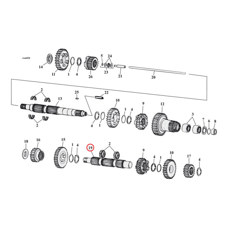 ANDREWS, COUNTERSHAFT, TRANSM. 503634