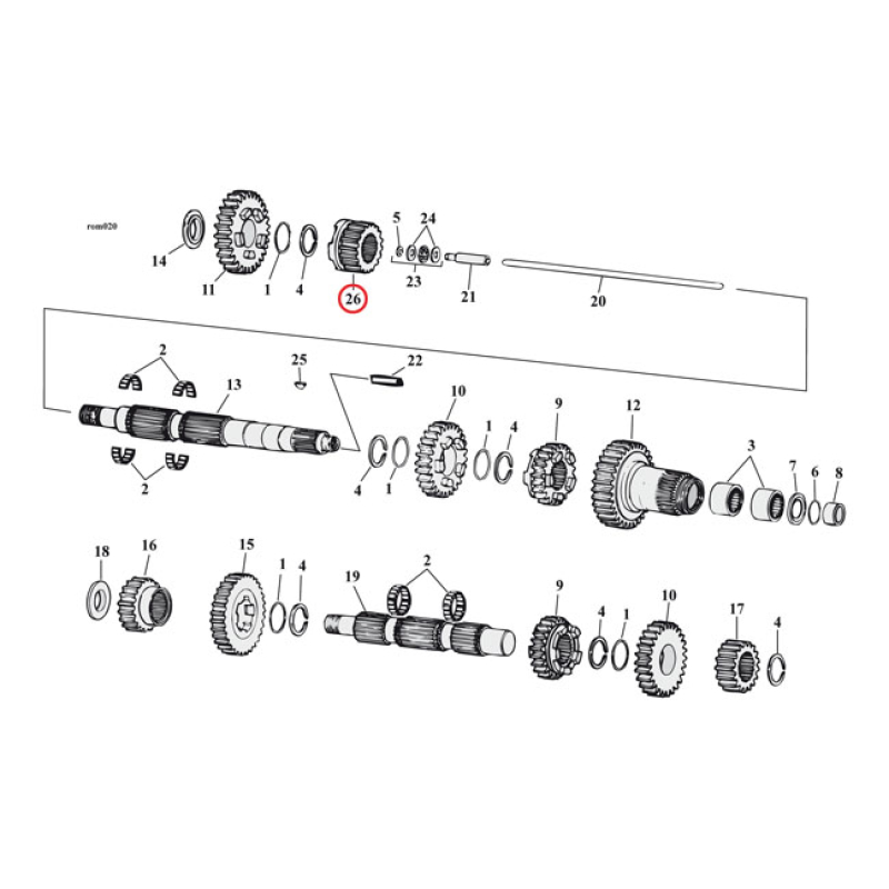 ANDREWS GEAR, 1ST MAINSHAFT 503638