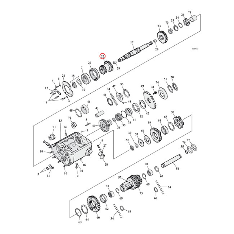 ANDREWS 2.44 CLOSE RATIO 1ST GEAR SET 503642