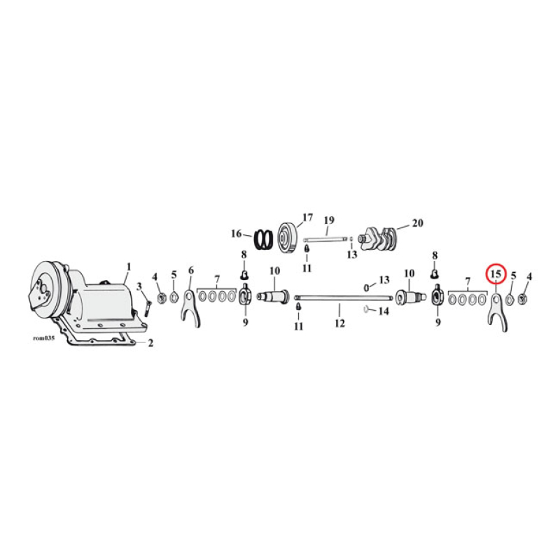 ANDREWS SHIFTER FORK, 3-4 MAINSHAFT 503775
