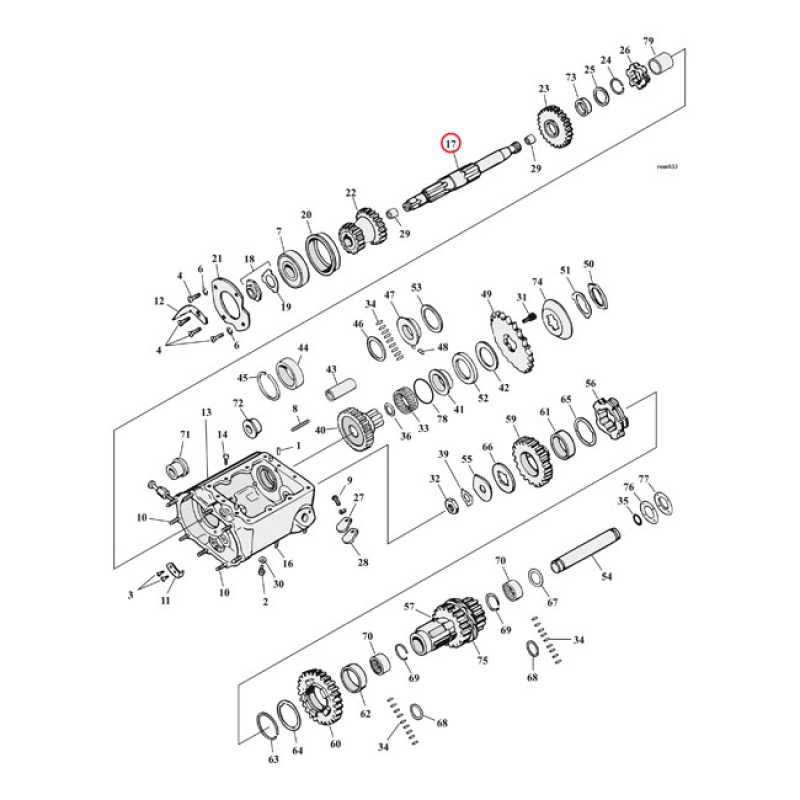 VAIHDEL. PÄÄAKSELIVAKIOBT70-85 - ANDREWS MAINSHAFT 503800
