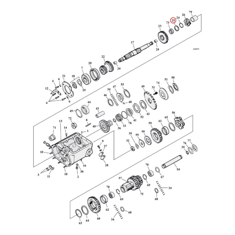 EASTERN WASH.MAINSH.2ND & 3RD GEAR.-.005 504014