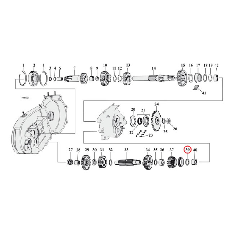 THRUST WASHER, COUNTERSHAFT 1ST GEAR .055&quot; RIGHT SIDE 504770