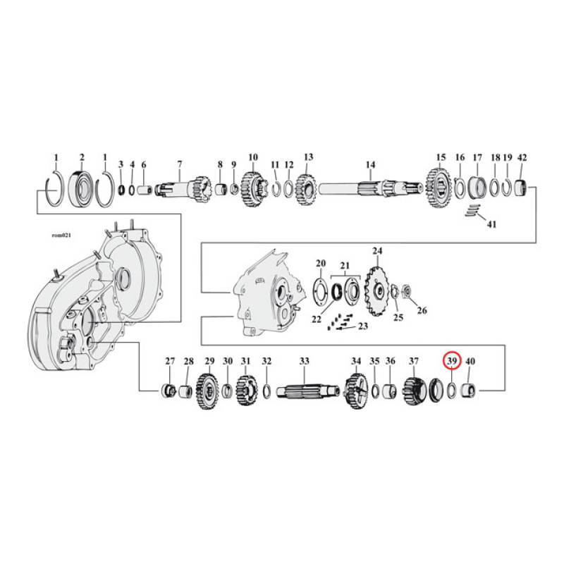 THRUST WASHER, COUNTERSHAFT 1ST GEAR .070&quot; RIGHT SIDE. DIMENSIONS 1.32 504785
