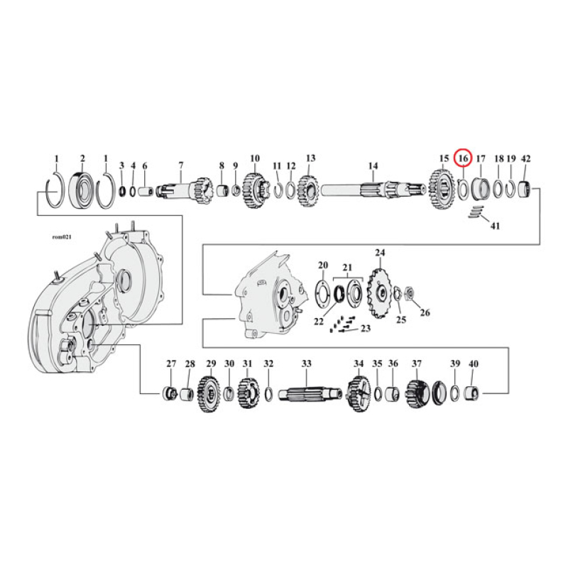 THRUST WASHER, MAINSHAFT RIGHT SET 504809