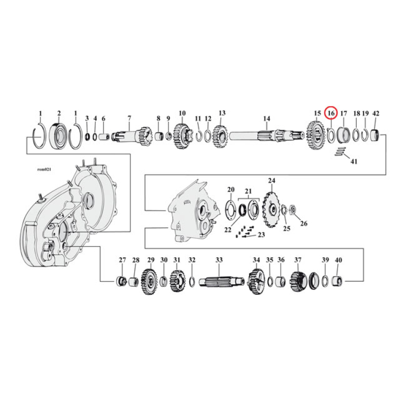THRUST WASHER MAINSHAFT, RIGHT .050 INCH 504815