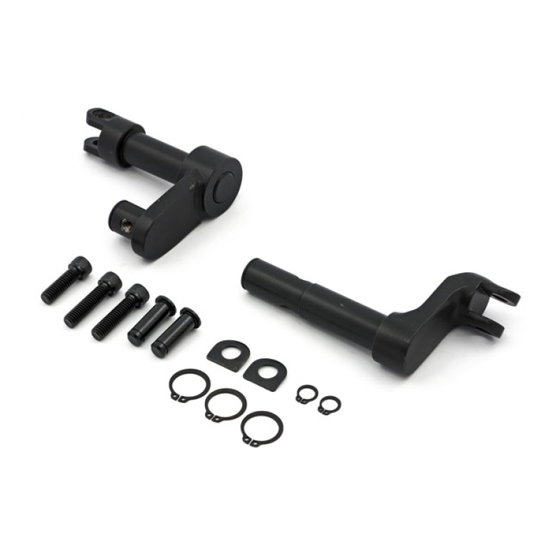 FOOT PEG CONVERSION BRACKET KIT . +2&quot; EXTENDED. BLACK 2&quot; (51MM) EXTEND 505504