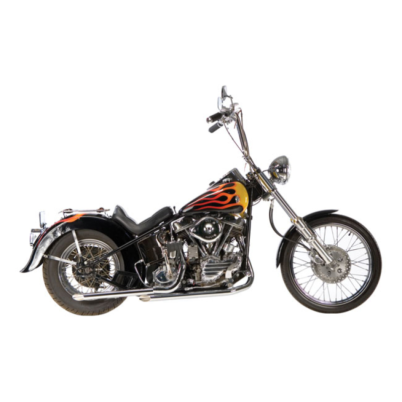 PAUGHCO, DRAG PIPES (40&quot;). CHROME STANDARD 1 3/4&quot; DIAMETER, SLASH CUT 506480