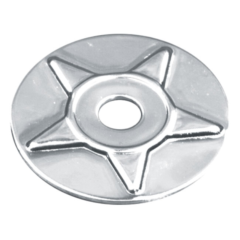 STAR WASHERS, CHROME PLATED DECORATIVE WASHER. 1/4&quot; HOLE 507998