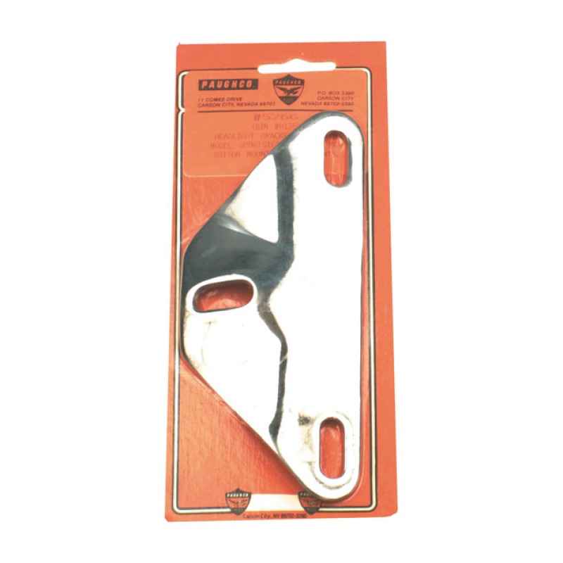 PAUGHCO, HEADLAMP MOUNTING BRACKET. CHROME CHROME PLATED STEEL.   FOR 508221