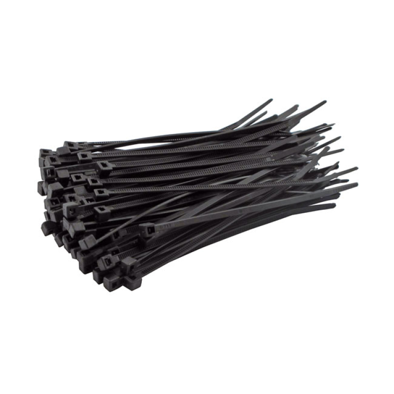 MCS, CABLE STRAPS. 4&quot; (10CM). BLACK QUALITY NYLON CABLE STRAPS, CABLE 508477