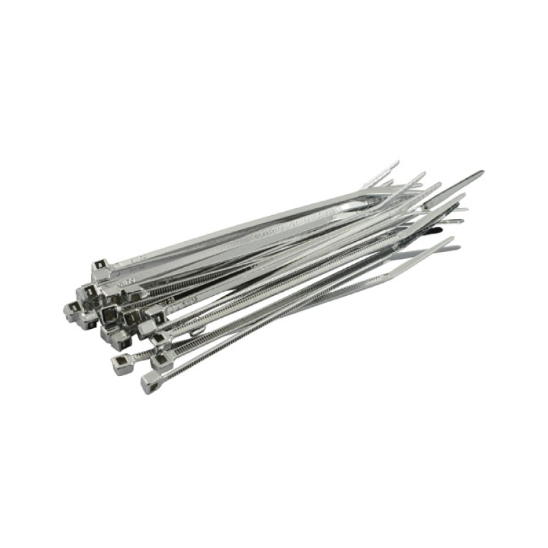 NIPPUSIDE, KROMATTU 10 CM - CHROME CABLE STRAPS  (25) 508511