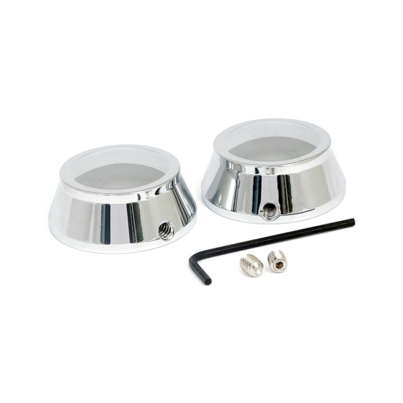 SWINGARM PIVOT BOLT COVER SET. CHROME 508927