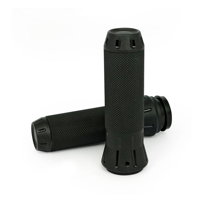 COBRA, BILLET ALUMINUM GRIPS. BLACK STEALTH TONE BLACK.  CNC MACHINED 509034