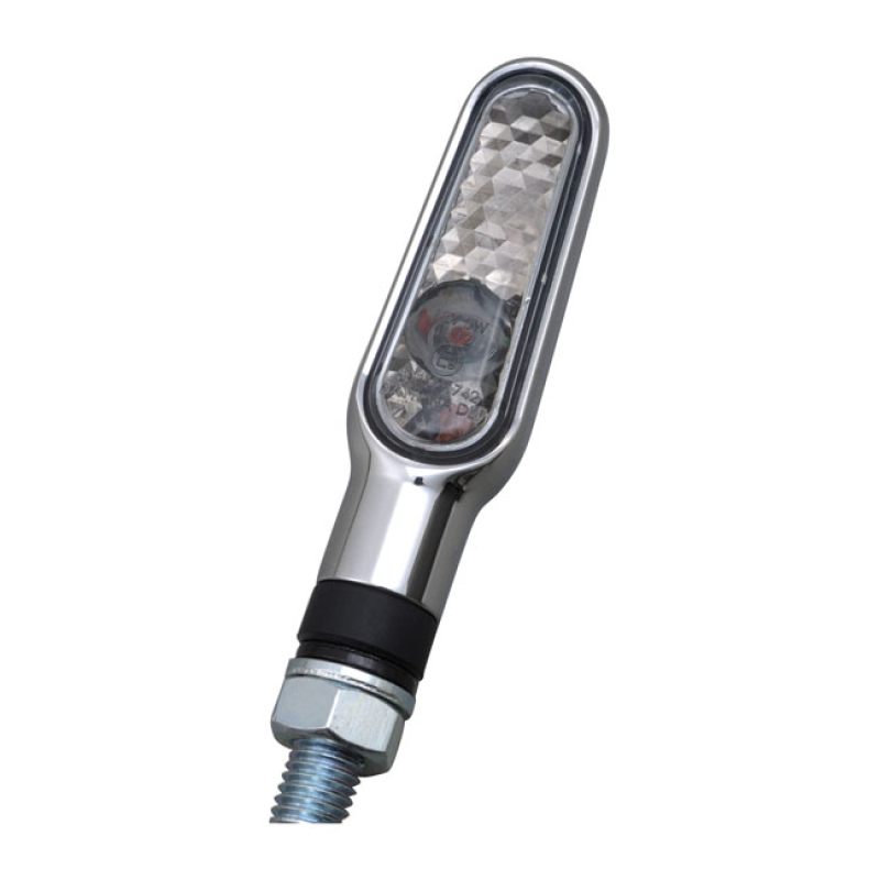 DAYTONA,D-LIGHT MINI LED TURN SIGNAL SET. CHROME, SMOKE LENS - CHROME 510126