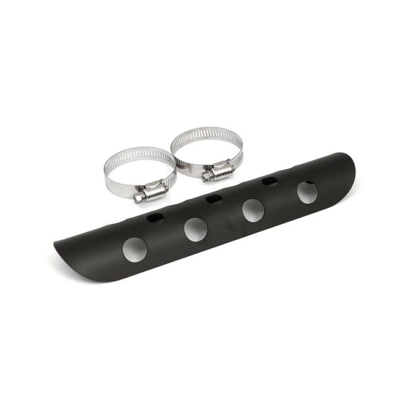 UNIVERSAL BULLET HOLE HEAT SHIELD 10&quot; LONG BLACK HEAT SHIELD, 10&quot; (25. 510541
