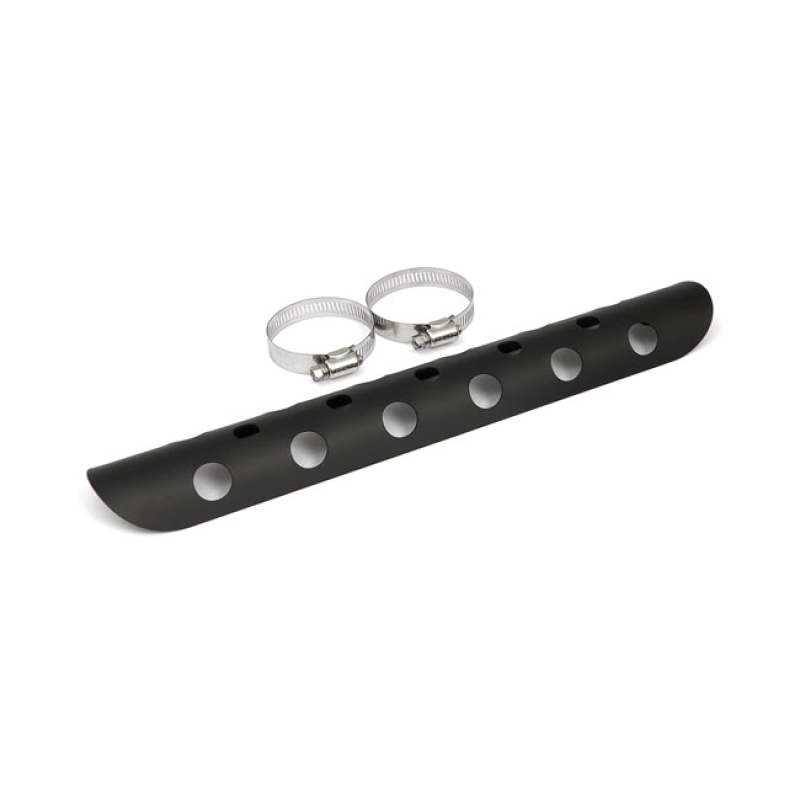 UNIVERSAL BULLET HOLE HEAT SHIELD 14&quot; LONG BLACK HEAT SHIELD, 14&quot; (35. 510546