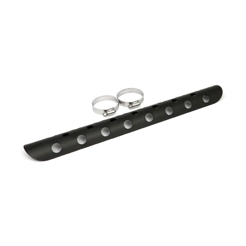 UNIVERSAL BULLET HOLE HEAT SHIELD 18&quot; LONG BLACK HEAT SHIELD, 18&quot; (45. 510549