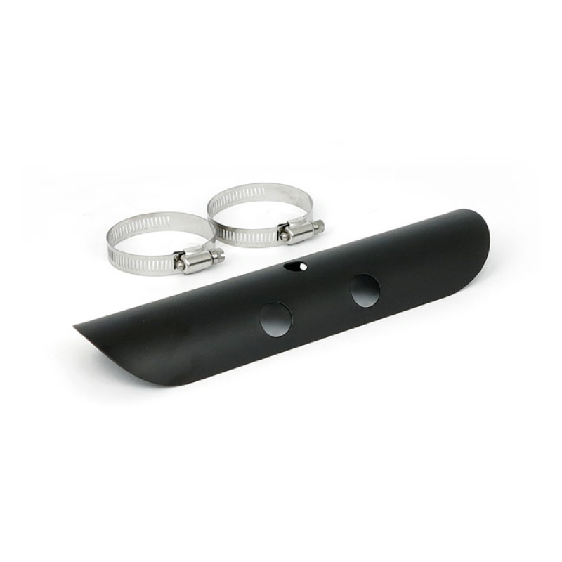 UNIVERSAL BULLET HOLE HEAT SHIELD 10&quot; LONG BLACK HEAT SHIELD, 10&quot; (25. 510593