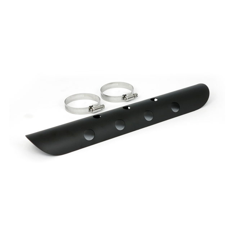 UNIVERSAL BULLET HOLE HEAT SHIELD 14&quot; LONG BLACK HEAT SHIELD, 14&quot; (35. 510601