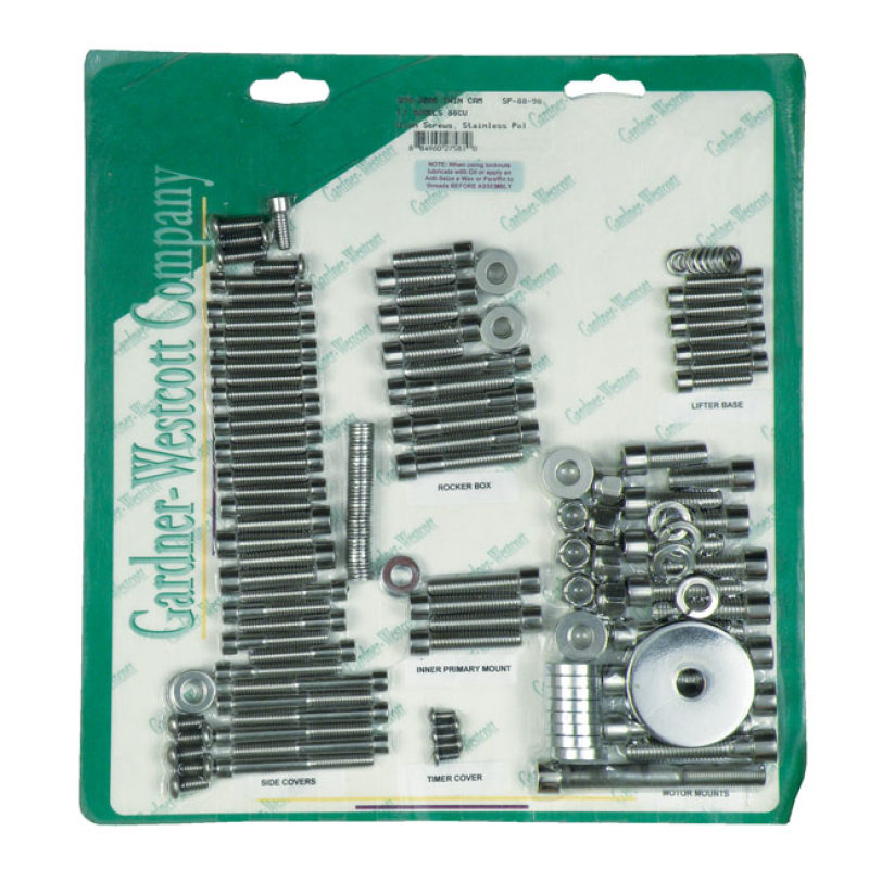 GW MOTOR SCREW SET, POLISHED SS ALLEN 510859