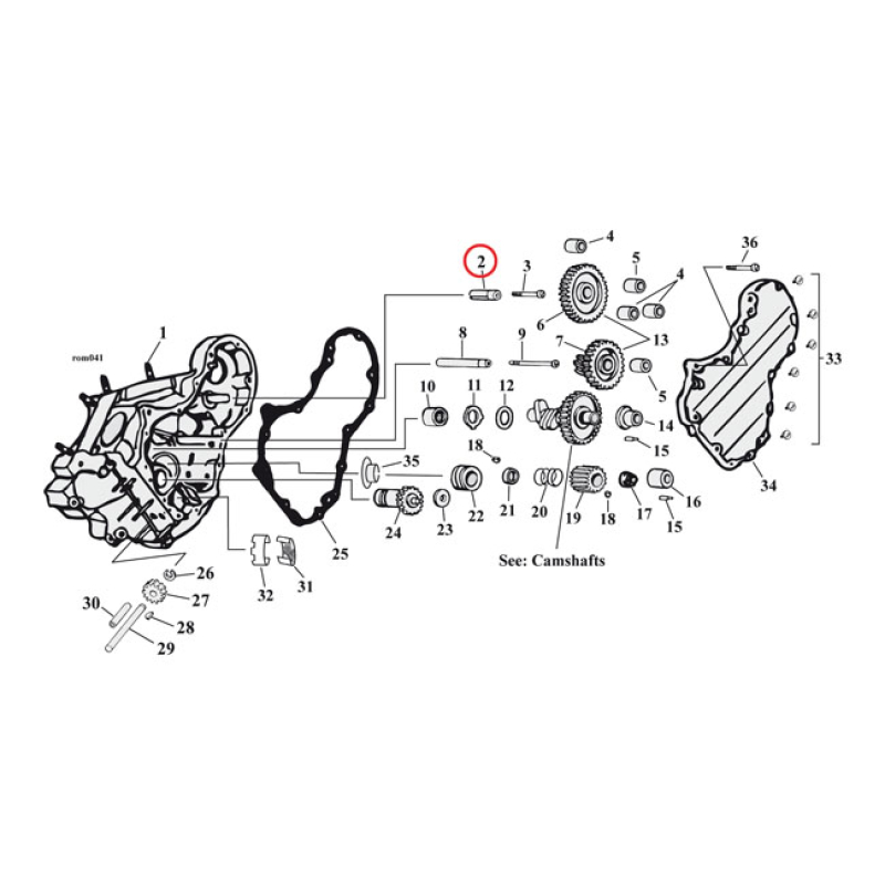 JIMS, IDLER GEAR SHAFT 511004