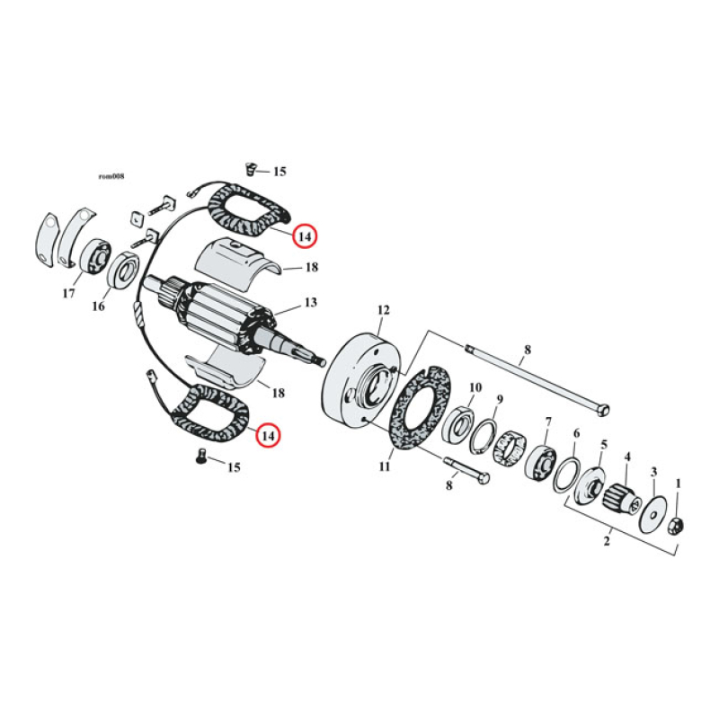 FIELD COILS, GENERATOR 6-VOLT 511036