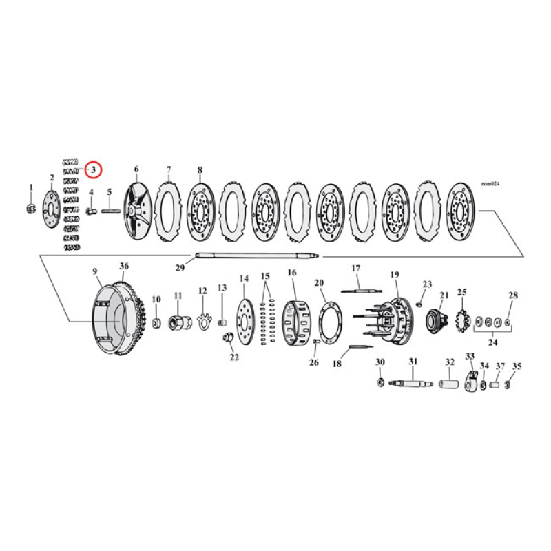KYTKINJOUSET 4-SP. BARNETT HEAVY-DUTY CLUTCH SPRING SET 512196