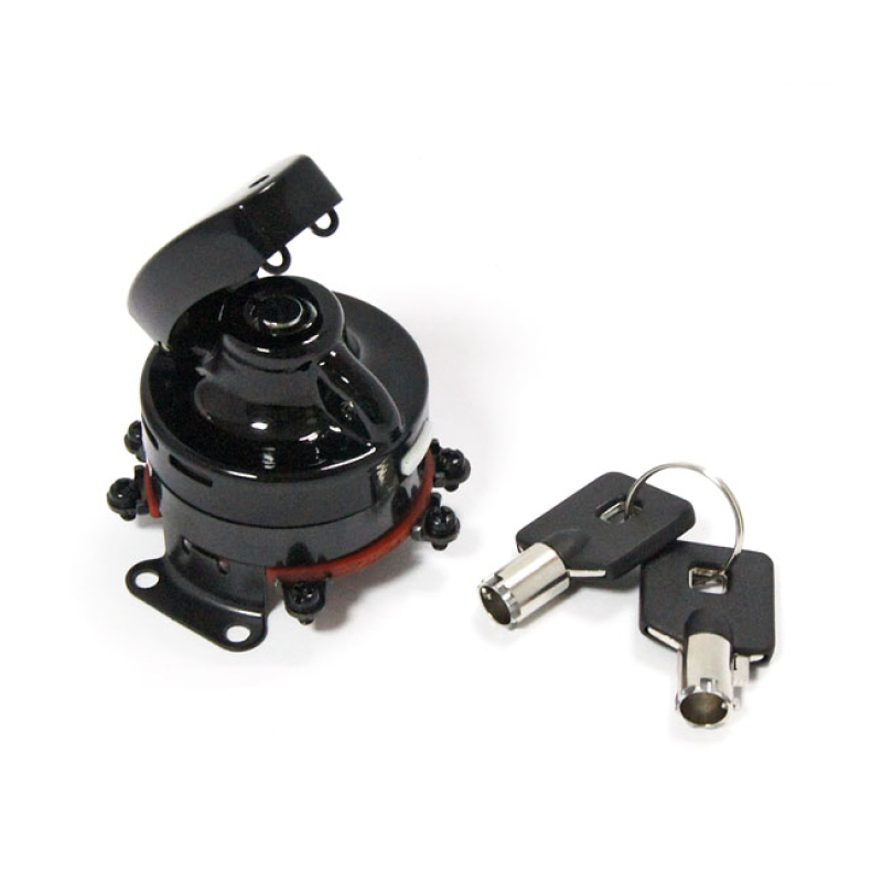 FL STYLE IGNITION SWITCH, 'ELECTRONIC'. ROUND KEY, BLACK BLACK. 6-POLE 512877