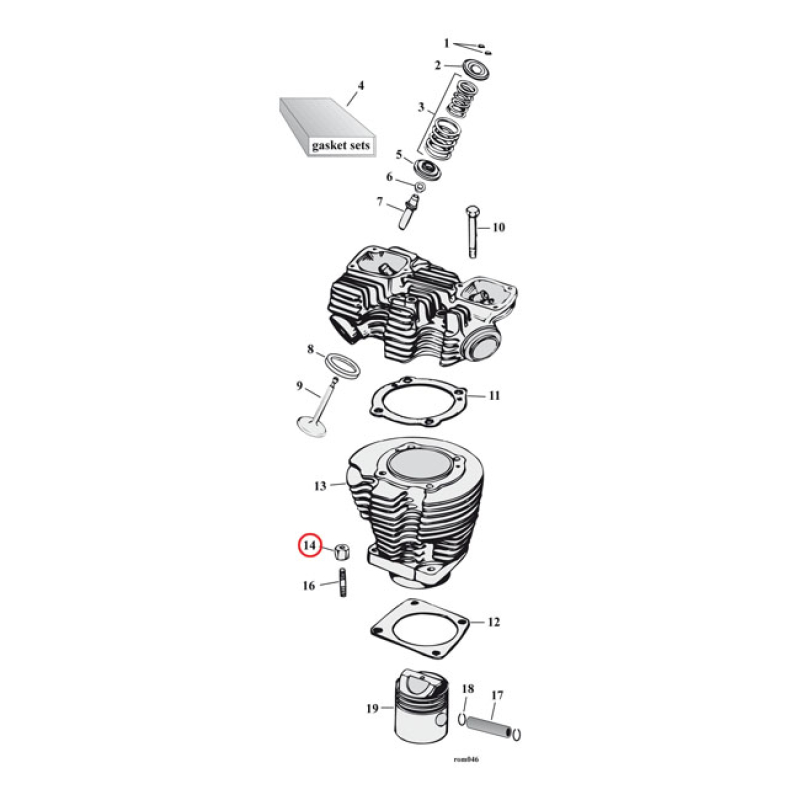 COLONY CYL BASE NUT KIT, HIGH TORQUE 513040