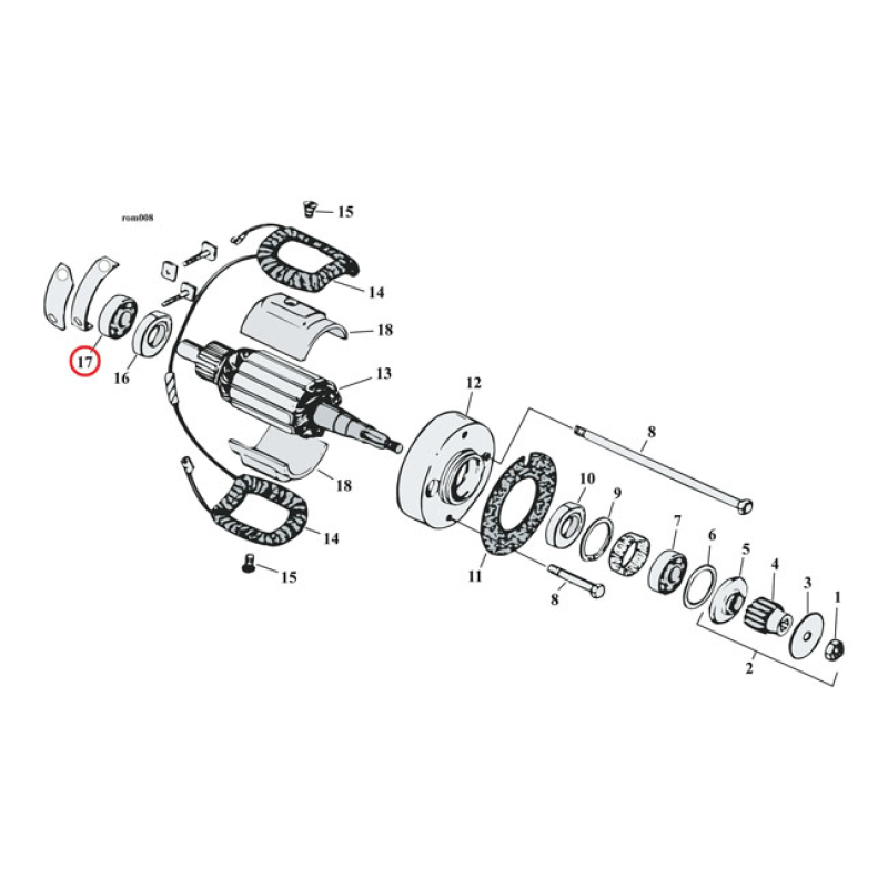 BEARING, GENERATOR COMMUTATOR END 513740